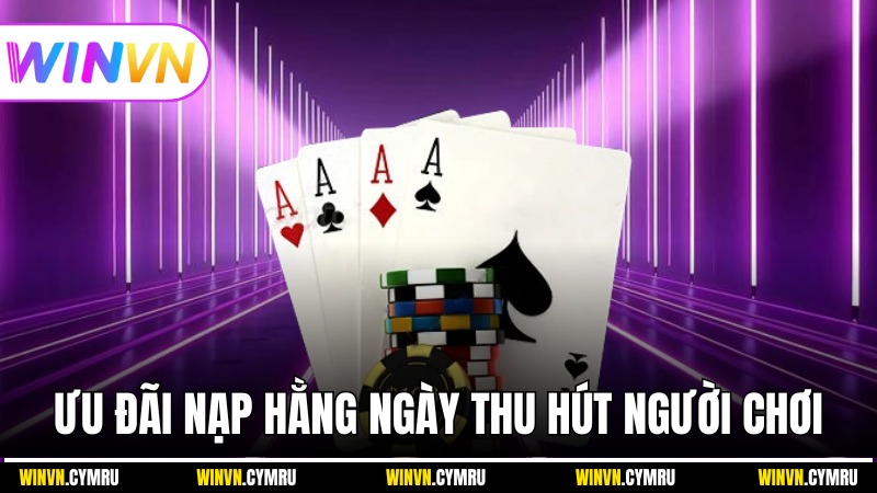 Ưu đãi nạp hằng ngày thu hút đông đảo người chơi